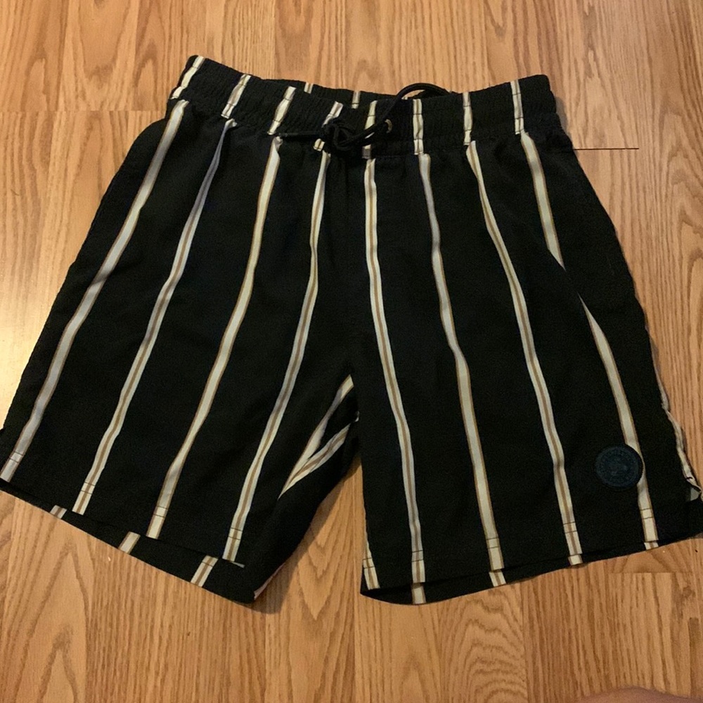 Striped board shorts